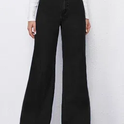 Off Duty India Women Comfort Wide Leg High-Rise Clean Look Jeans-picture-12