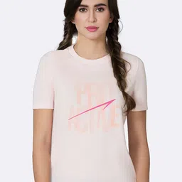 Van Heusen Women White Typography Printed Sleeves Anti Odour Lounge T-shirt-picture-19