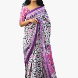 KIAARON Ethnic Motifs Pure Cotton Ikat Saree-picture-15