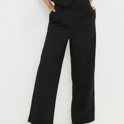 DOROTHY PERKINS Women Mid-Rise Wide Leg Pleated Trousers-picture-28