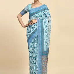 RACHNA Floral Printed Satin Saree-image-33
