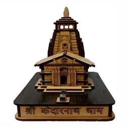 Navyaksh Brown & Beige Kedarnath temple Religious Curio Showpiece-picture-25