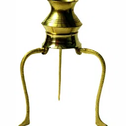 Navyaksh Gold Toned Brass  Puja Tripai Lota Showpiece-picture-19