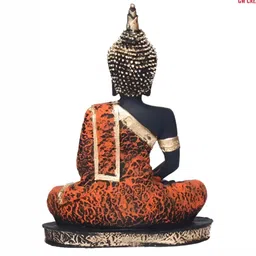 GW CREATIONS Black & Orange Buddha Idol Showpiece-image-77
