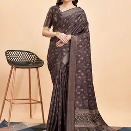 Mitera Floral Printed Zari Pure Silk Saree-image-80