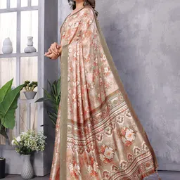 KALINI Floral Printed Zari Saree-image-62