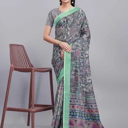 KALINI Floral Digital Printed Cotton Saree-picture-29