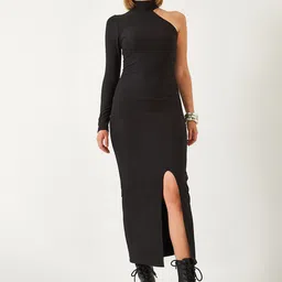 BIANCO LUCCI Women Solid Bodycon Maxi Dress-image-25