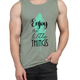 WOOSTRO Pack Of 2 Printed Gym Vests RS26 (ENJOY LGTGREEN)(98 OLIVE)-picture-28