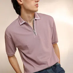 Campus Sutra Men Solid Polo Collar Cotton T-shirt-picture-20