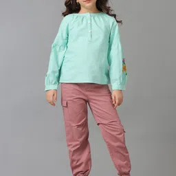 UNDER FOURTEEN ONLY Girls Mid-Rise  Joggers Trousers image 4