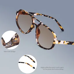 Peter Jones Eyewear Women Square Sunglasses with Polarised and UV Protected Lens image 4