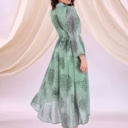 SHILL INTERNATIONAL Women Floral Printed A-Line Midi Dress image 3