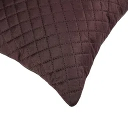 WISE HOME Coffee Brown Set of 5 Quilted Velvet Rectangle Cushion Covers image 5