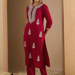 Indo Era Embroidered Tunic With Trousers Co-Ords image 3