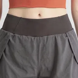 HRX by Hrithik Roshan Women Regular Fit High Rise Shorts image 2