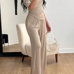 Outzidr Off-Shoulder Top With Trousers Co-ords-image-3