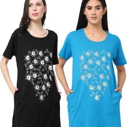 YOZZ BY Women Floral 2 Printed Pockets 1 T-shirt-picture-36