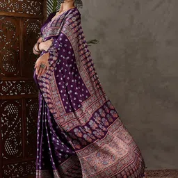 KALINI Ethnic Motifs Silk Blend Saree image 2