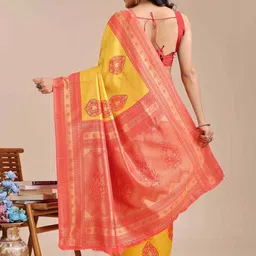 HERE&NOW Woven Design Zari Silk Blend Handloom Saree image 5