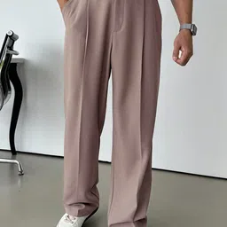 Kotty Men Relaxed Fit High-Rise Wide-Leg Trousers-image-2