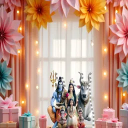 Gopalvilla Blue Glossy Prayer Room Lightweight Medium Mahadev Showpiece - 12 cm-image-3