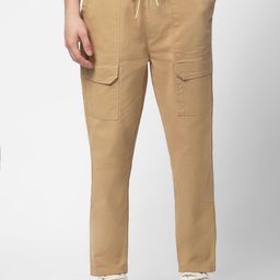 R&B Men Tapered Fit Cotton Trousers-picture-1