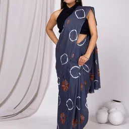 JAIPURI BLOCK PRINT Bandhani Pure Cotton Bagru Saree-picture-28