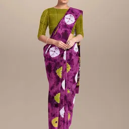 JAIPURI BLOCK PRINT Bandhani Pure Cotton Bagru Saree-picture-36