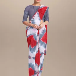 NIKHILAM Tie & Dye Printed Mulmul Cotton Bagru Saree-picture-26