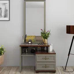 spacewood Kosmo Sahara Dresser In Stone Grey Modern Ash Finish with Drawer Storage image 1