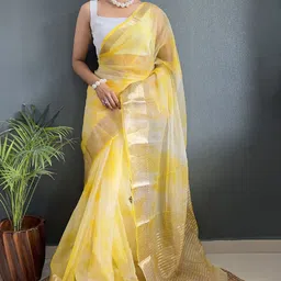 DIVASTRI Tie and Dye Zari Kanjeevaram Saree-picture-25