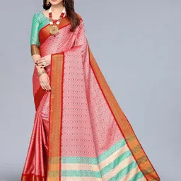 KALINI Woven Design Zari Silk Cotton Kanjeevaram Saree-picture-37