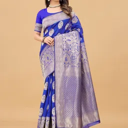 Hinayat Fashion Ethnic Motifs Zari Silk Blend Kanjeevaram Saree-picture-16