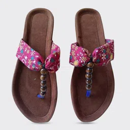 VANIYA SHOES Floral Printed T-Strap Flats image 5