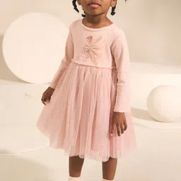 NEXT Girls Applique Detail Fit & Flare Dress-picture-36