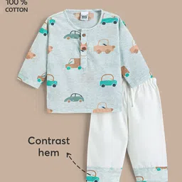 Hopscotch Kids-Unisex Printed Pure Cotton Kurta Sets-picture-20