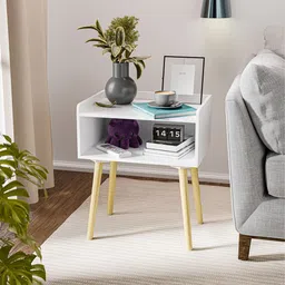 Aura White Wooden Rectangle Bedside Table-picture-31