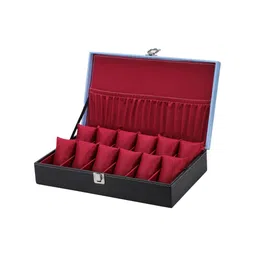 ZENWOOD Black 12 Slots Watch Organiser Box image 5