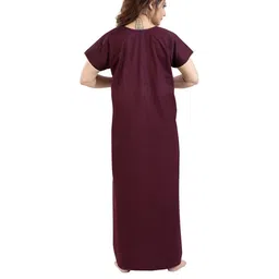 TRUNDZ Women Embroidered Maxi Nightdress image 5