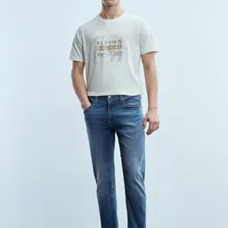 Flying Machine Men Tapered Fit Mid-Rise Light Fade Stretchable Jeans image 3