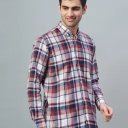 Swoke Unisex Striped Button-Down Collar Pure Cotton Regular Fit Casual Shirt image 5