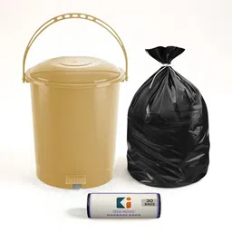 Kuber Industries 2 Pcs Beige Durable Dustbin With Garbage Cover -10 L-image-64