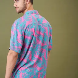 MASCLN SASSAFRAS Men Relaxed Floral Opaque Printed Casual Shirt image 3