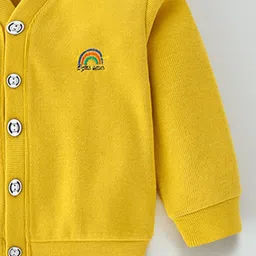 Xsole Boys Solid V Neck Full Sleeve Regular Cardigan image 3