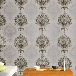 Asian royal Beige & Green Printed Self Adhesive Wall Sticker-image-64