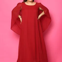 theRebelinme Slit Sleeve Georgette A-Line Maxi Dress-picture-19