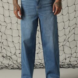 Hubberholme Men Loose Relaxed Fit Light Fade Jeans-picture-25