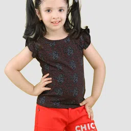 Nino Togs Girls Printed T-shirt with Shorts-picture-40