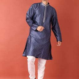 V-Mart Men Floral Regular Kurta with Churidar-picture-22